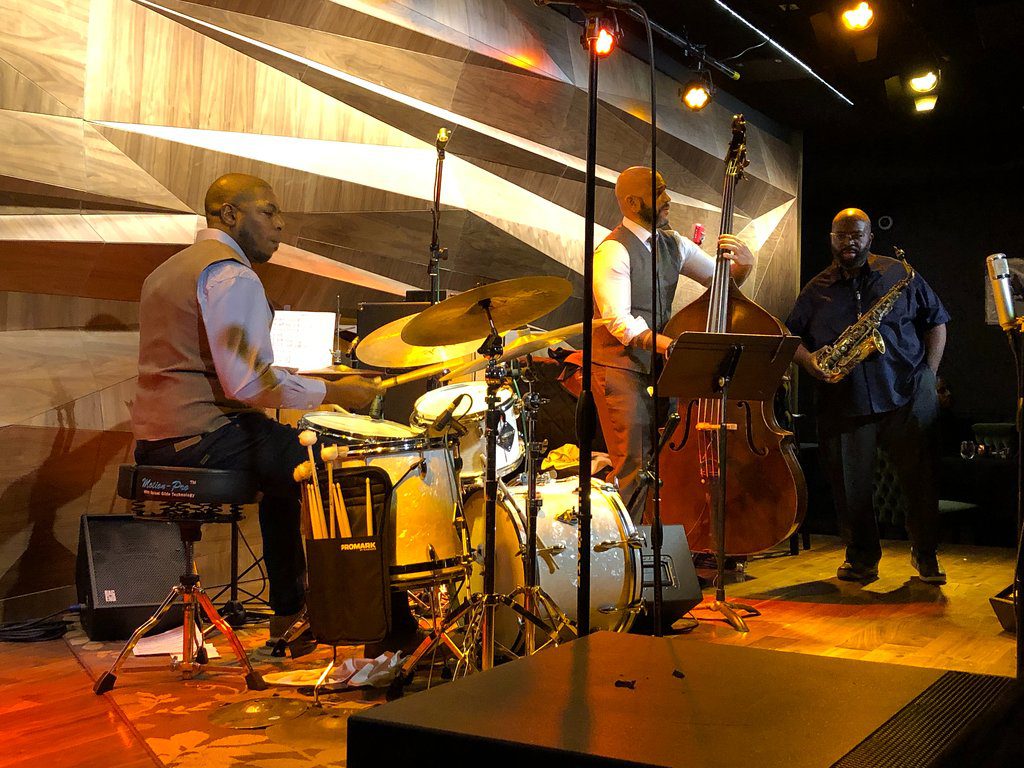 Dana Murray (percussion), Darius Jones (sax) and Eric Revis (bass) - Friday, February 22. Beautiful venue. Great sound