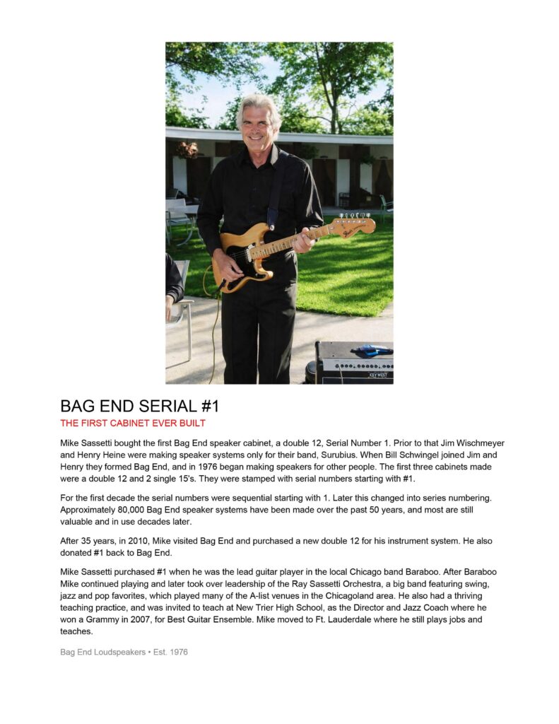 Bag End, Mike Sassetti's D12-B, serial Number 1